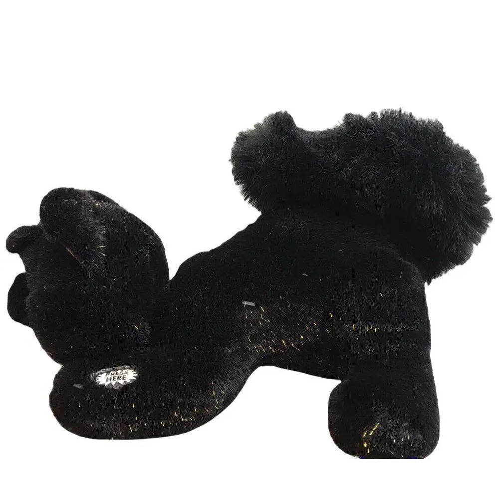 Vampire Black Cat Halloween Animated Plush Creepy Screechy Cat Noises